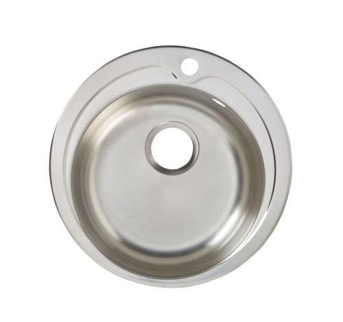 Steel Kitchen Sink Quimby 1 Bowl, polished