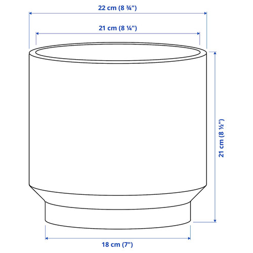 HONUNGSPALM Plant pot, in/outdoor/green, 19 cm