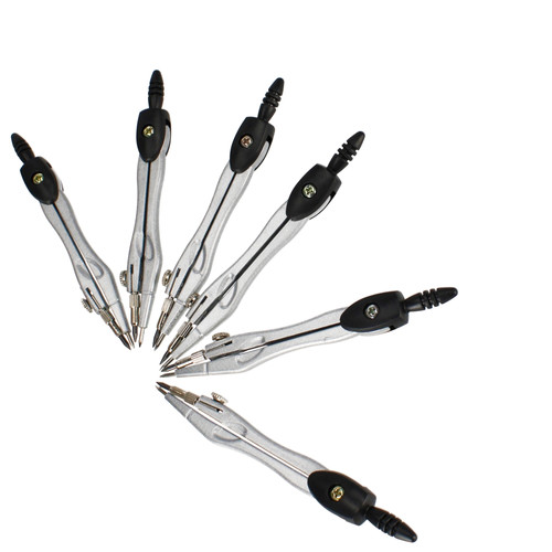 Starpak Metal Compass with Automatic Pencil 6pcs