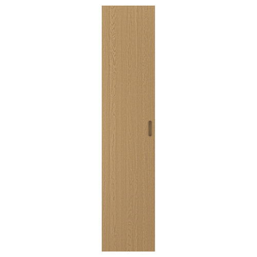 TONSTAD Door with hinges, oak veneer, 50x229 cm