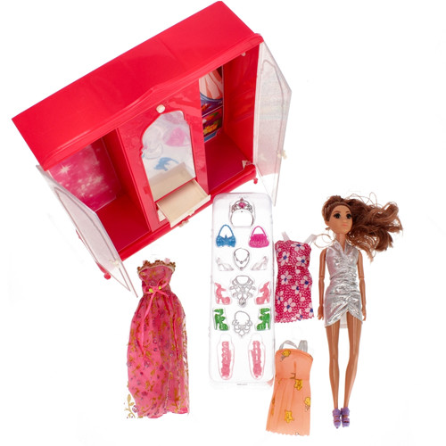 Baonier Doll 31cm Fashion Closet Wardrobe Playset 3+