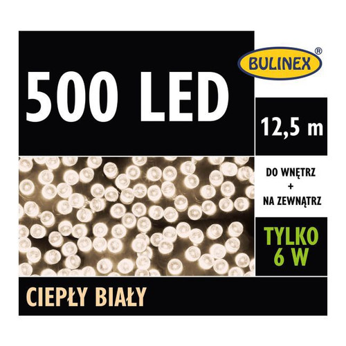 Christmas Lights 500 LED Bulinex 12.5 m, indoor/outdoor, warm white