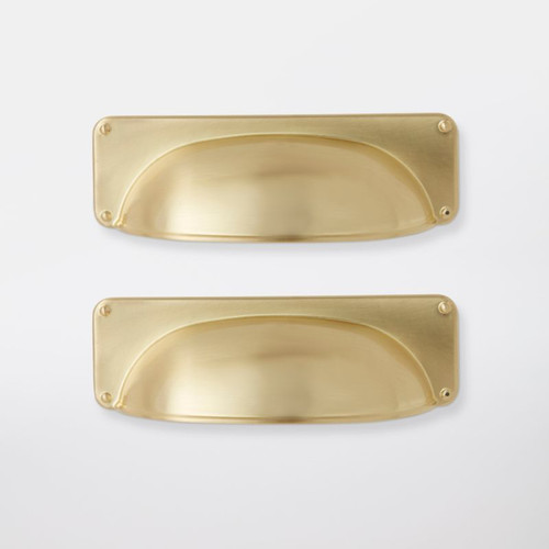 GoodHome Cabinet Cup Handle Juniper, gold/brass, 2 pack