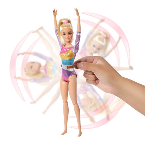 Barbie Gymnastics Playset With Blonde Fashion Doll HRG52 3+