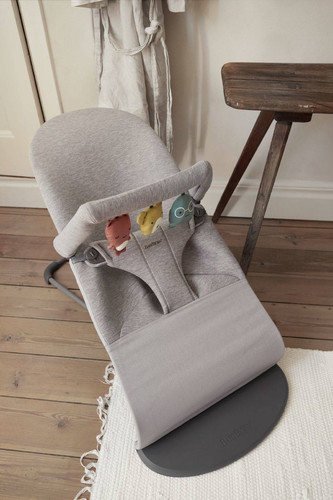 BABYBJÖRN - Bouncer Bliss - Light grey, 3D Jersey + Toy