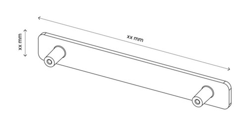 GoodHome Door and Drawer Front Handle Atomia, matt grey, 16.5 cm, 2 pack