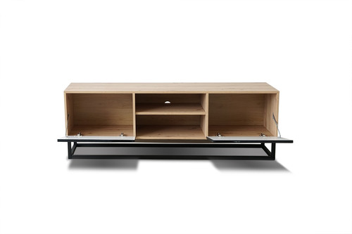 TV Cabinet Loftia Mini, metal base, artisan/matt black