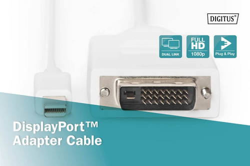 Digitus DisplayPort Adapter Cable 1.1a mini DP-DVI tyPA MM  2.0m