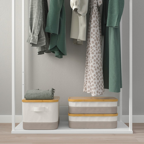 PLATSA Open clothes hanging unit, white, 80x40x180 cm