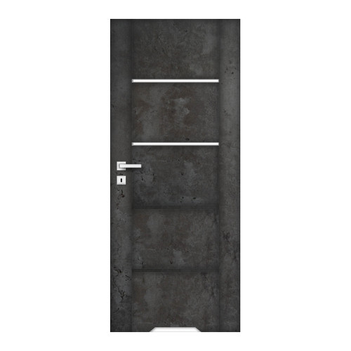 Internal Door, Undercut, Bolzano 70, right, dark concrete