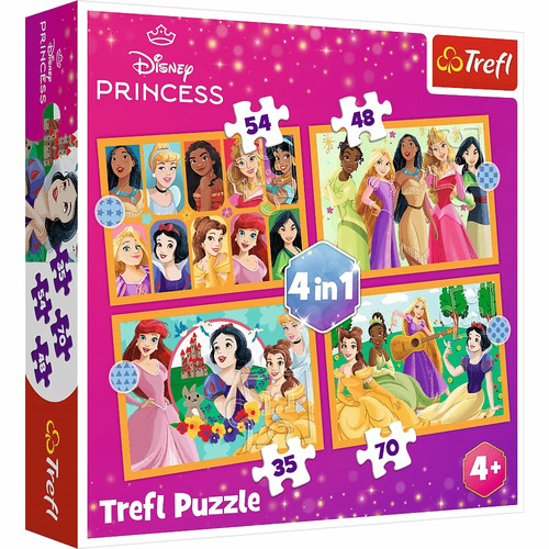 Trefl Children's Puzzle Disney Princesses 4in1 4+