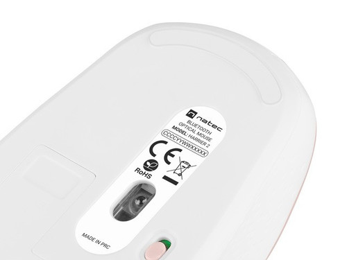 Natec Wireless Mouse Harrier 2, white-pink