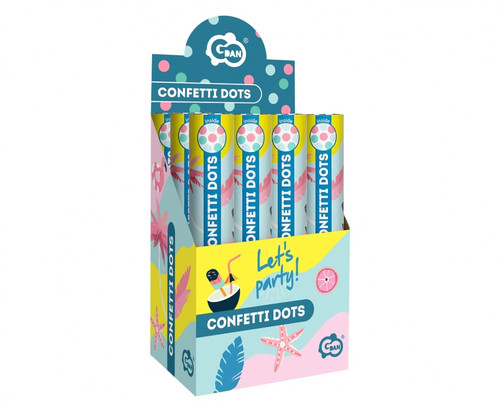 Confetti Dots Party Popper Let's Party 30cm