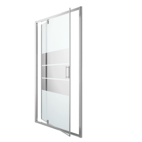 GoodHome Pivot Shower Door Beloya 120 cm, chrome/mirror glass