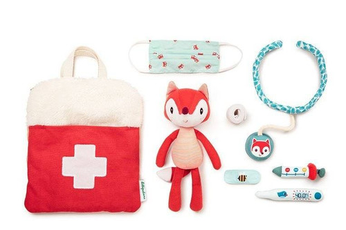 LILLIPUTIENS Doctor's Bag with Cuddly Toy and 6 Accessories Alice the Fox 18m+