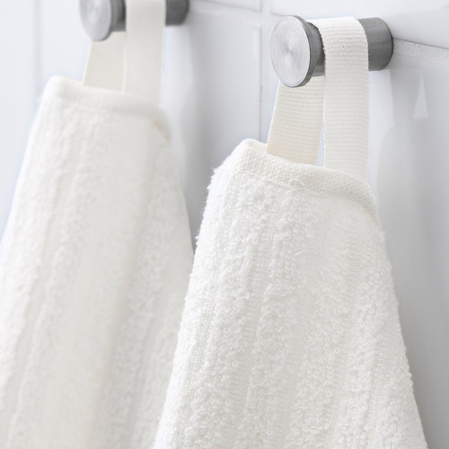 VÅGSJÖN Bath towel, white, 70x140 cm