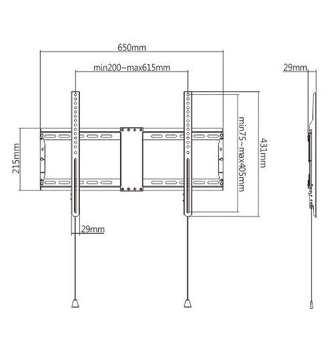 Gembird TV Wall Mount, fixed, 37-80" 70kg