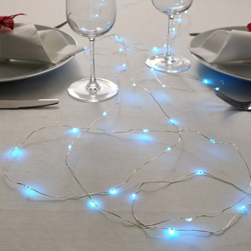 STRÅLA LED lighting chain with 40 lights, battery-operated