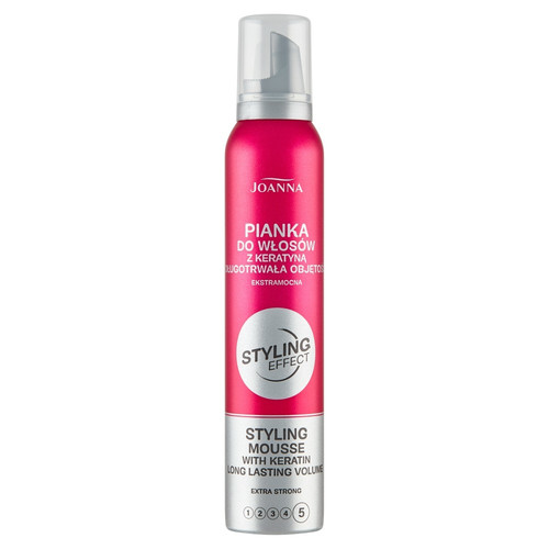 Joanna Styling Effect Hair Styling Mousse with Keratin Extra Strong 150ml