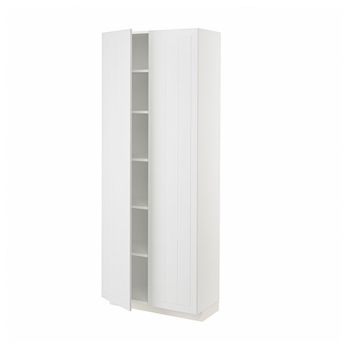 METOD High cabinet with shelves, white/Stensund white, 80x37x200 cm