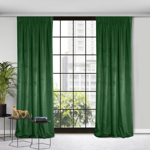 Curtain Rosa 135 x 300 cm, dark green