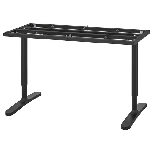 BEKANT Underframe for table top, black, 140x60 cm