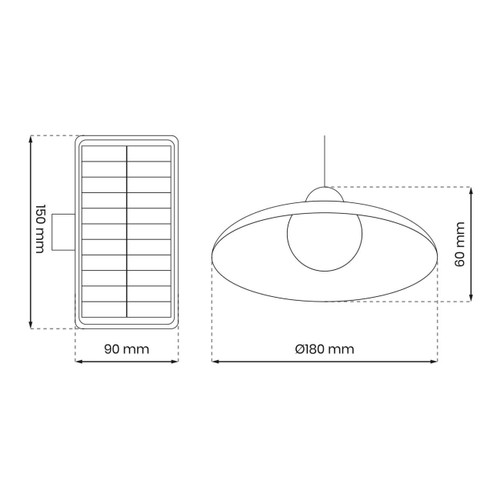 Milagro Solar Lamp Saturn 150lm 4000K IP44