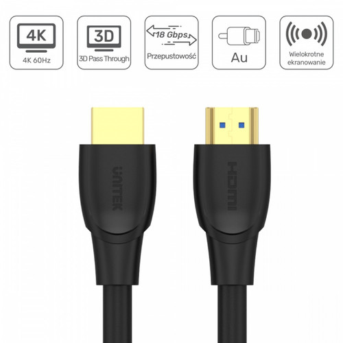 Unitek 4K 60Hz Extra Long HDMI Cable C11041BK 5m, black