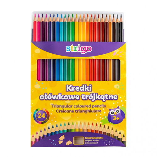 Strigo Triangular Coloured Pencils 24pcs