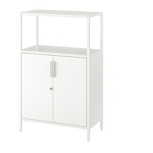 TROTTEN Cabinet with doors, white, 70x110 cm