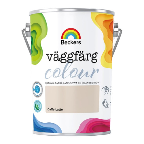 Beckers Matt Latex Paint Vaggfarg Colour 5l caffe latte