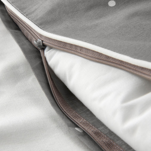 LENAST Duvet cover 1 pillowcase for cot, dot pattern, 110x125/35x55 cm