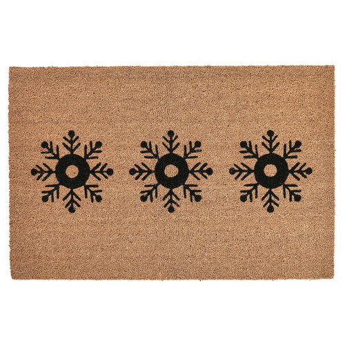 VINTERFINT Door mat, snowflake pattern natural, 40x60 cm