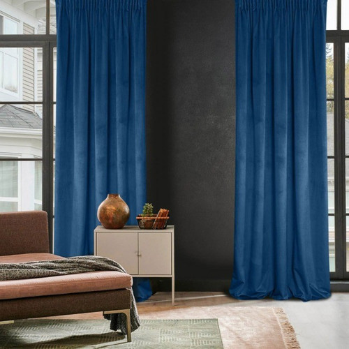 Curtain Rosa 135x300 cm, dark blue