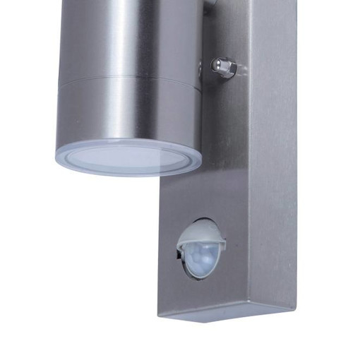 GoodHome Outdoor Wall Lamp Candiac, top/bottom, motion sensor, 760 lm IP44, steel