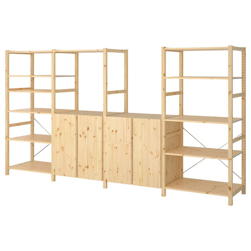 IVAR 4 sections/shelves, pine, 344x50x179 cm