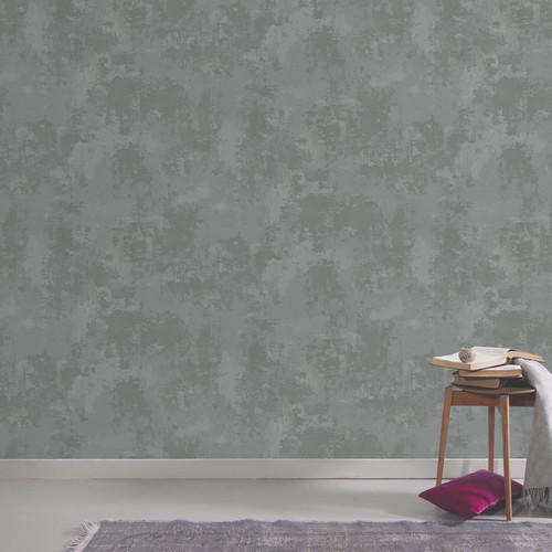 Vinyl Wallpaper on Fleece Omey, dark grey