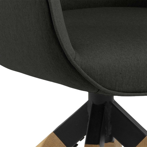 Swivel Chair Aura, auto return, dark grey