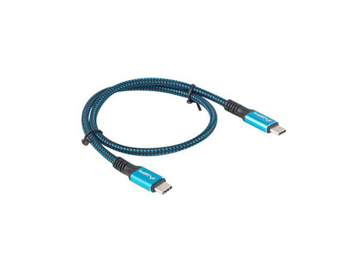 Lanberg Cable USB-C M/M USB4 0.5m 100W 8K 60Hz, black-blue