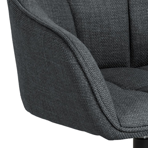 Upholstered Swivel Chair Brenda, dark grey