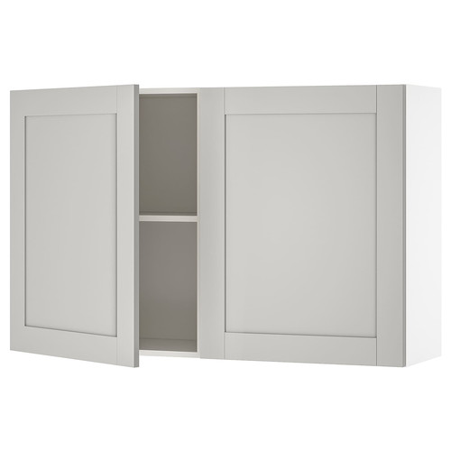 KNOXHULT Wall cabinet, grey, 120 cm