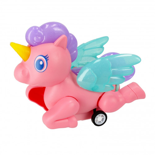 Pull Toy Unicorn 12cm, 1pc, assorted colours, 3+