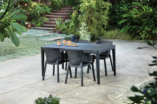 Outdoor Dining Table GIRONA 160 cm, graphite