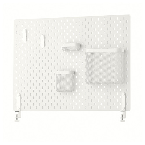 SKÅDIS Pegboard combination, white, 76x56 cm