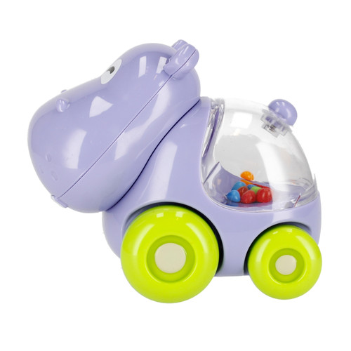 Bam Bam Cartoon Slide Car with Rattle Hippo 6m+