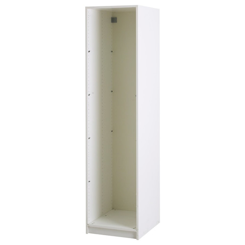 PAX / BERGSBO Wardrobe with 1 door, white/white, 50x60x236 cm