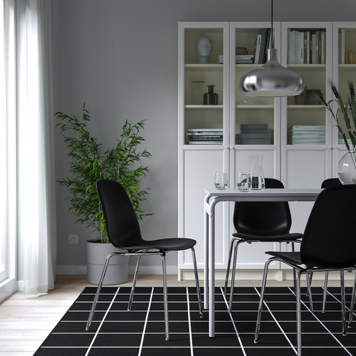 LIDÅS Chair, black/Sefast chrome-plated