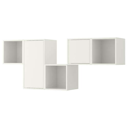 EKET Wall-mounted cabinet combination, white, 175x35x70 cm