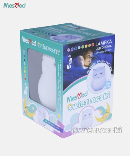 Mesmed Silicone Night Lamp Owl with Remote MM013