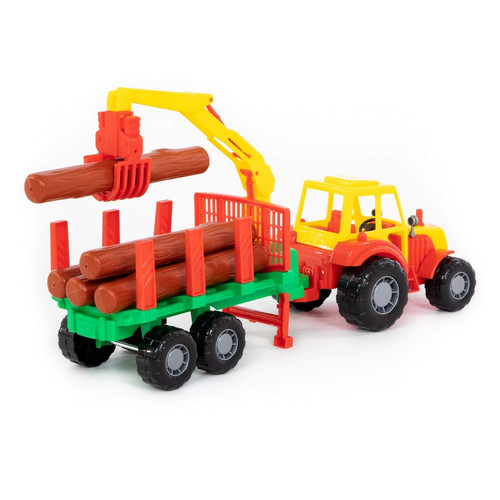 Tractor with Trailer 46cm, assorted colours, 3+